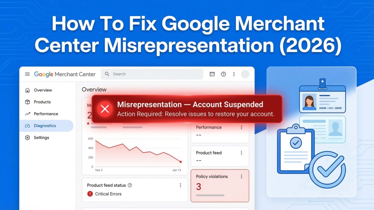 How to fix Google Merchant Center misrepresentation suspension