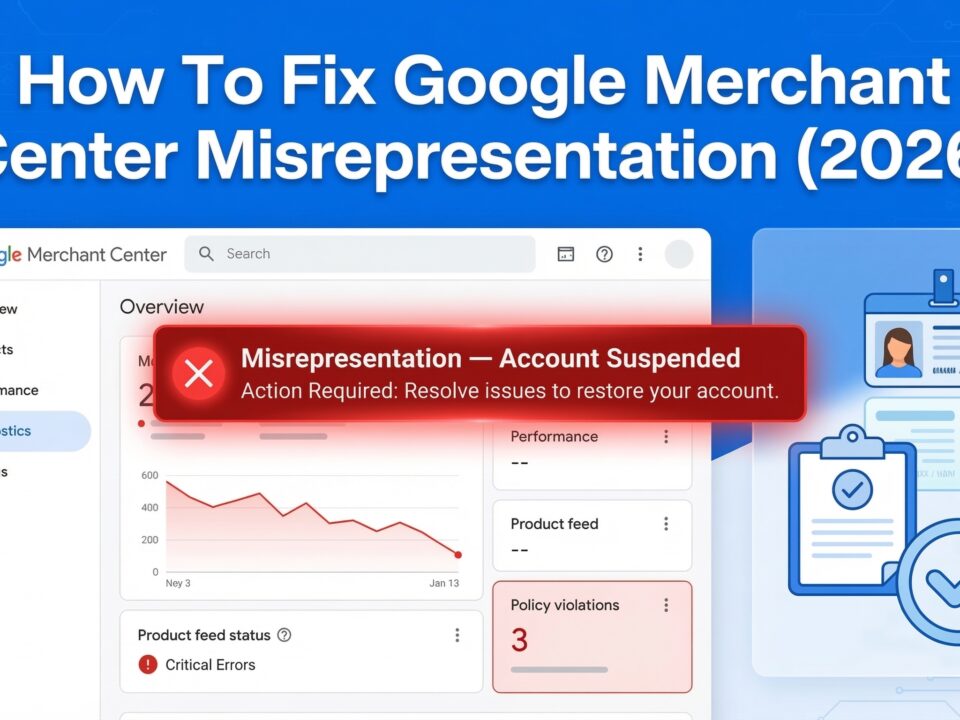 How to fix Google Merchant Center misrepresentation suspension